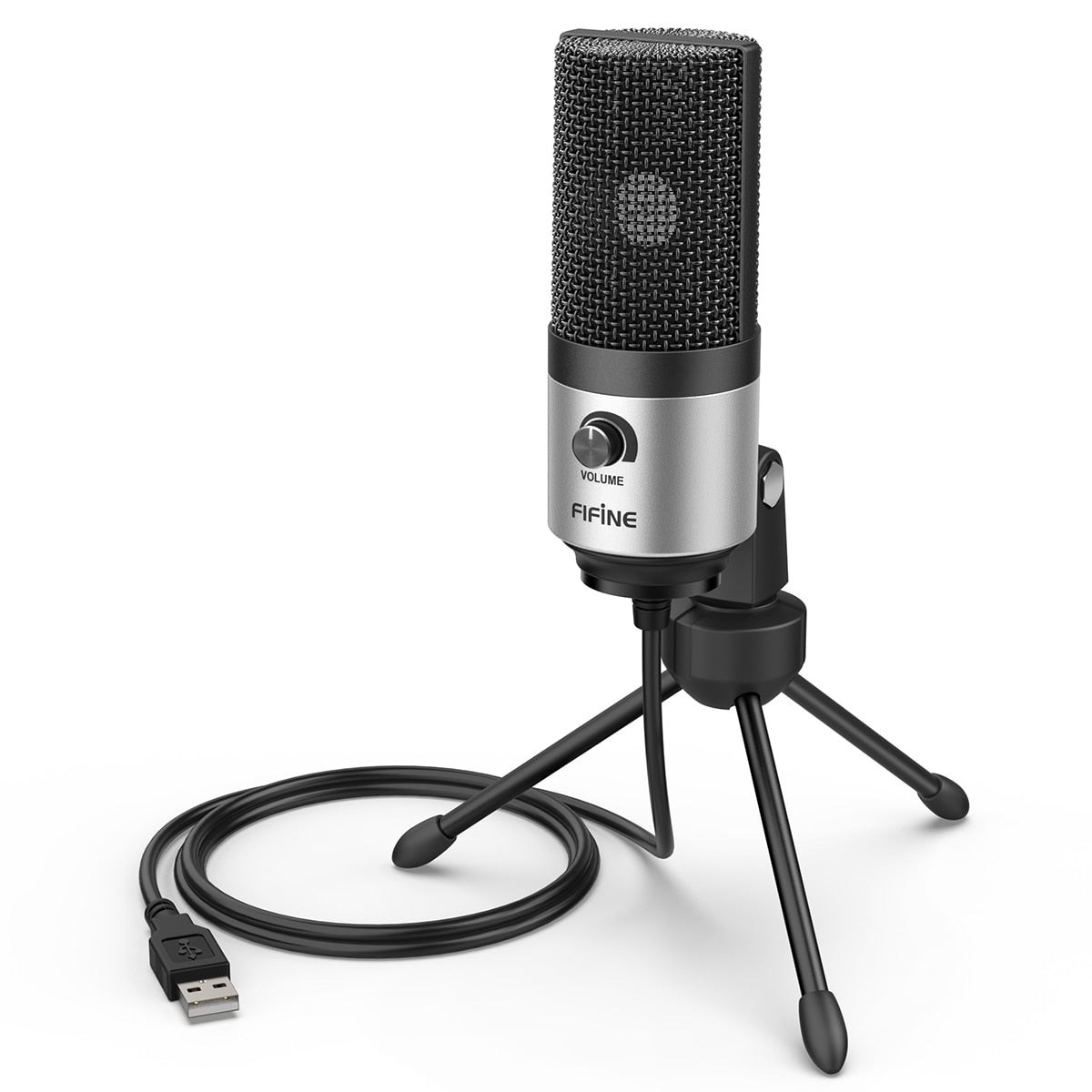 Fifine Metal USB Condenser Recording Microphone For Laptop Windows Cardioid Studio Recording Vocals Voice Over,YouTube-K669