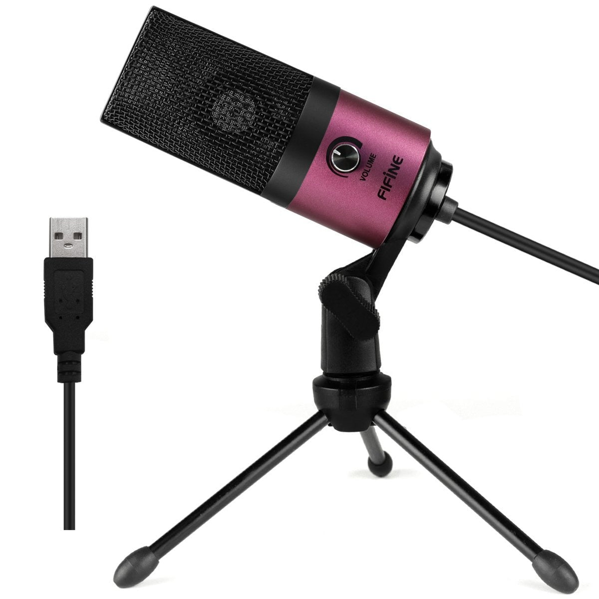 Fifine Metal USB Condenser Recording Microphone For Laptop Windows Cardioid Studio Recording Vocals Voice Over,YouTube-K669
