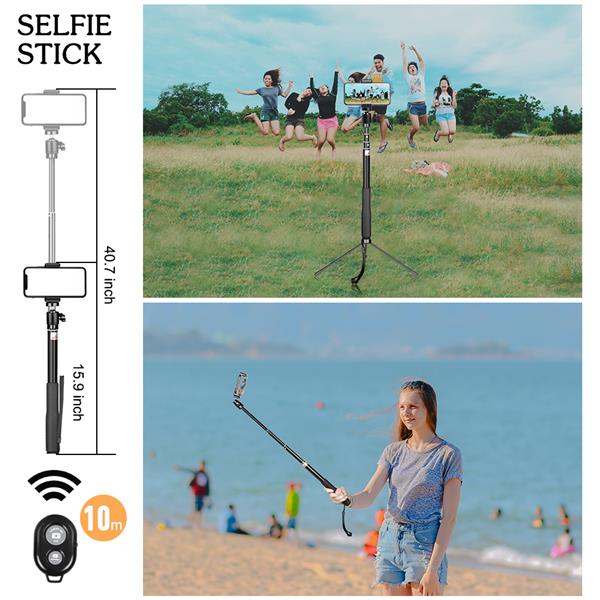 6 inch Selfie Ring Light with Gimbal Bracket Stick Bluetooth Set