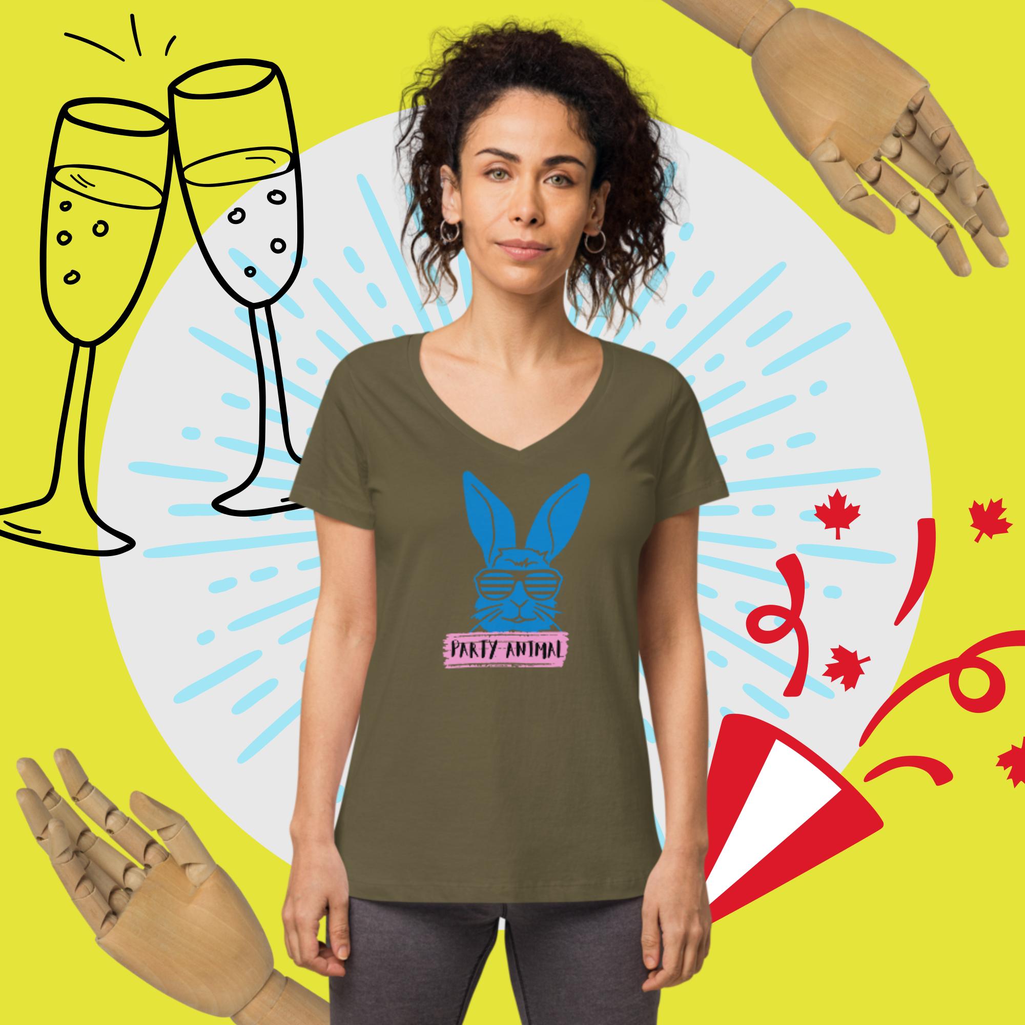 Fitted v-neck t-shirt