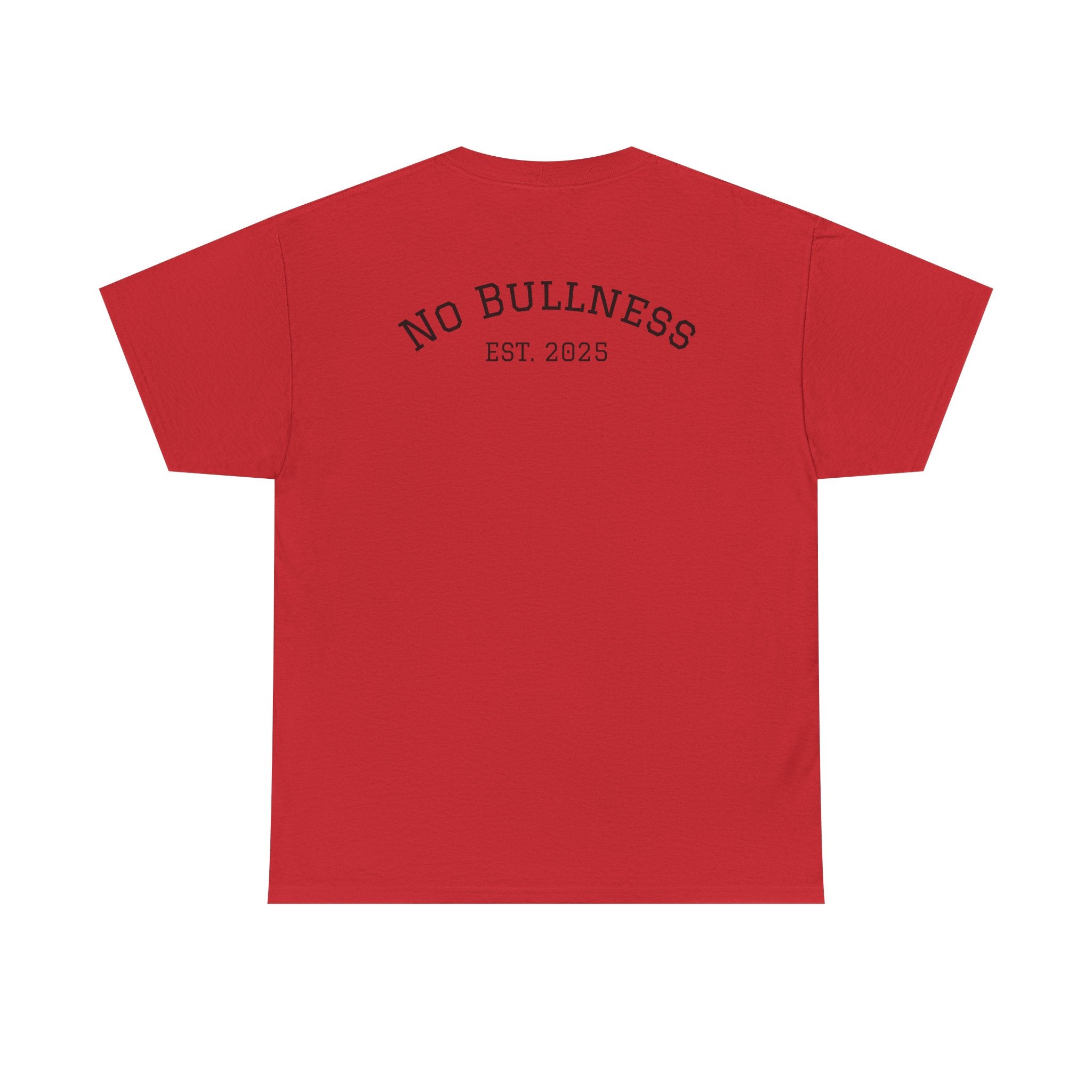 Unisex Heavy Cotton Tee - No Bullness Est 2025, Motivational Workout Shirt, Gym Apparel, Fitness Gift, Bull Design Tee