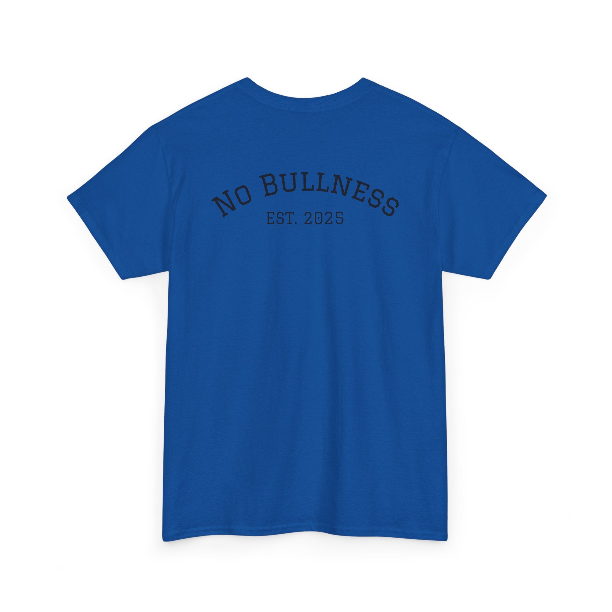 Unisex Heavy Cotton Tee - No Bullness Est 2025, Motivational Workout Shirt, Gym Apparel, Fitness Gift, Bull Design Tee