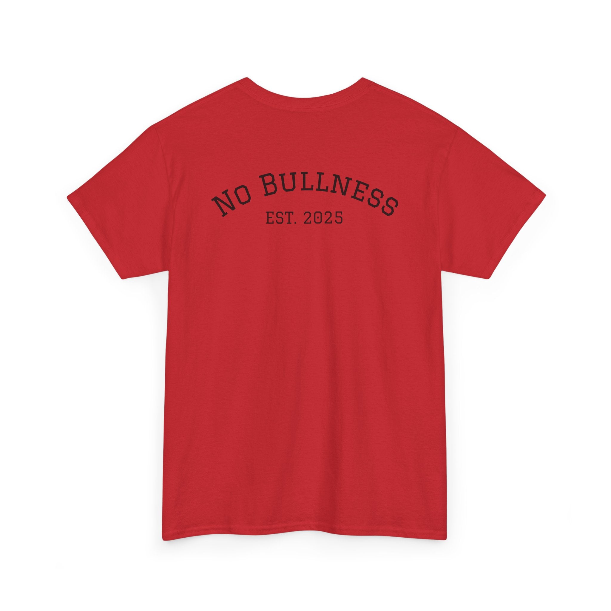 Unisex Heavy Cotton Tee - No Bullness Est 2025, Motivational Workout Shirt, Gym Apparel, Fitness Gift, Bull Design Tee