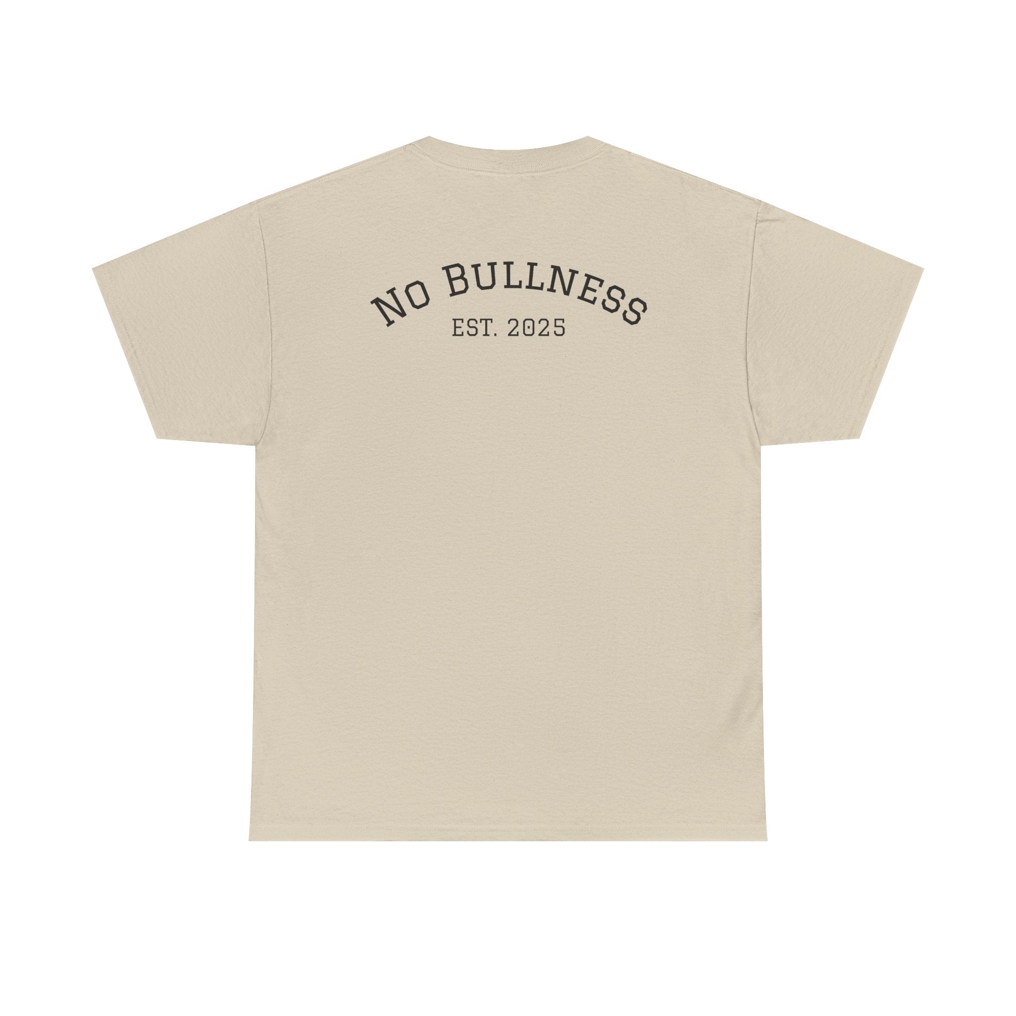 Unisex Heavy Cotton Tee - No Bullness Est 2025, Motivational Workout Shirt, Gym Apparel, Fitness Gift, Bull Design Tee