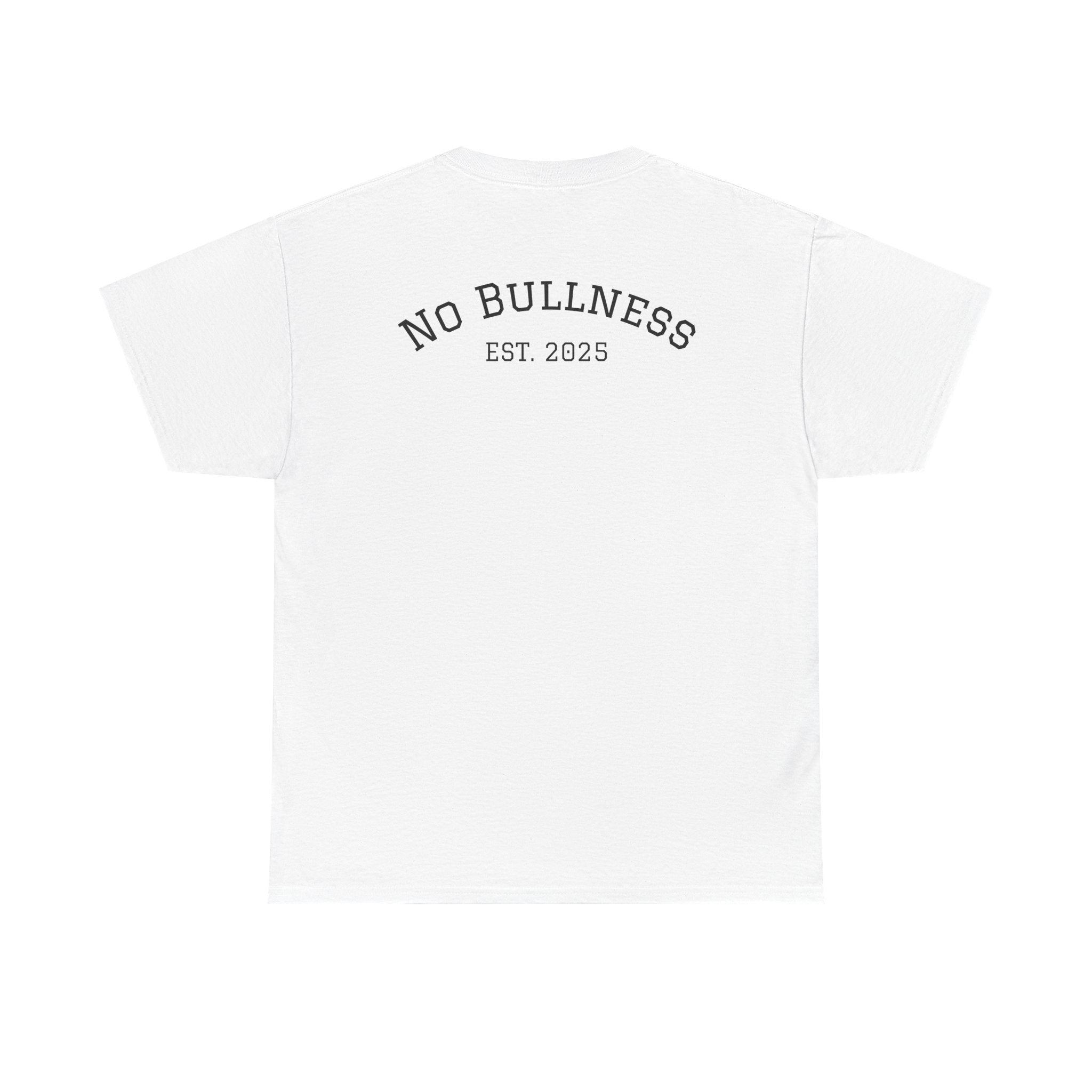 Unisex Heavy Cotton Tee - No Bullness Est 2025, Motivational Workout Shirt, Gym Apparel, Fitness Gift, Bull Design Tee