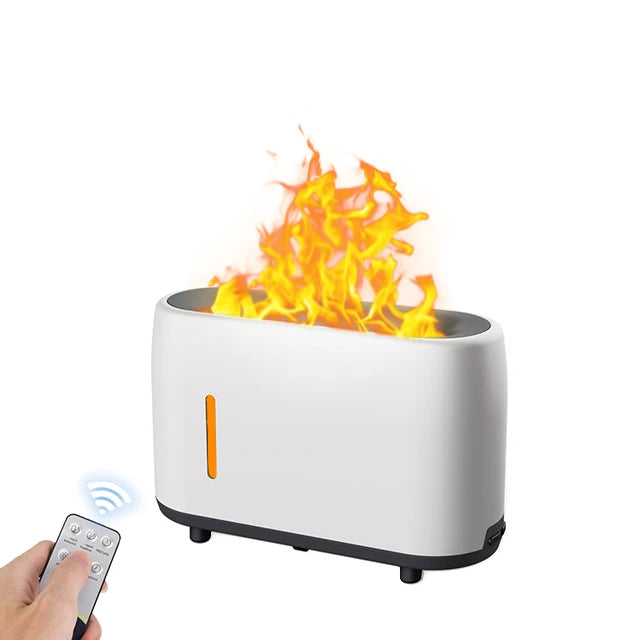 3D Realistic Flame Volcano Humidifier Aroma Diffuser Ultrasonic Mist Maker Essential Oil Fire Volcanic Humidifier for Bedroom