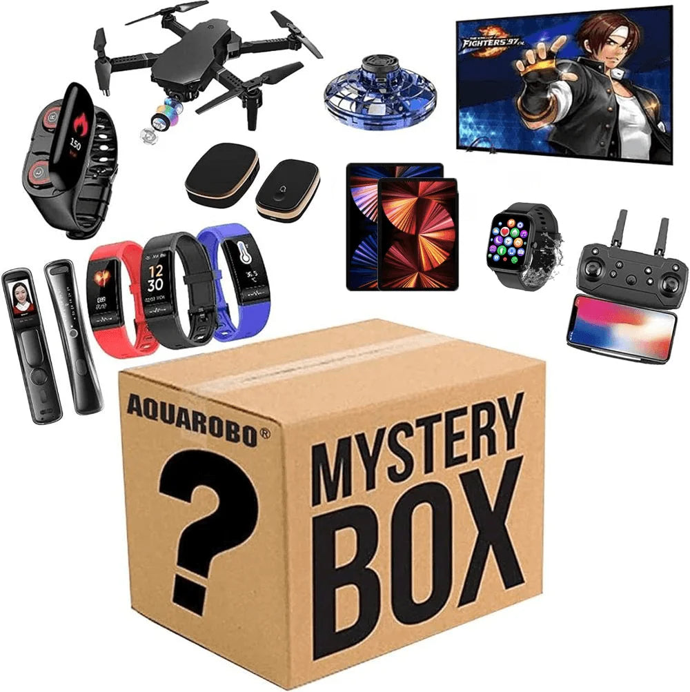 HOT Surprise Lucky Lucky Mystery Box Surprise Mysterious Boxes Smartwatch Game Controller Party Electronic Watches Mobile Phone