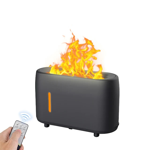 3D Realistic Flame Volcano Humidifier Aroma Diffuser Ultrasonic Mist Maker Essential Oil Fire Volcanic Humidifier for Bedroom