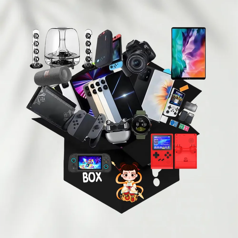 HOT Surprise Lucky Lucky Mystery Box Surprise Mysterious Boxes Smartwatch Game Controller Party Electronic Watches Mobile Phone