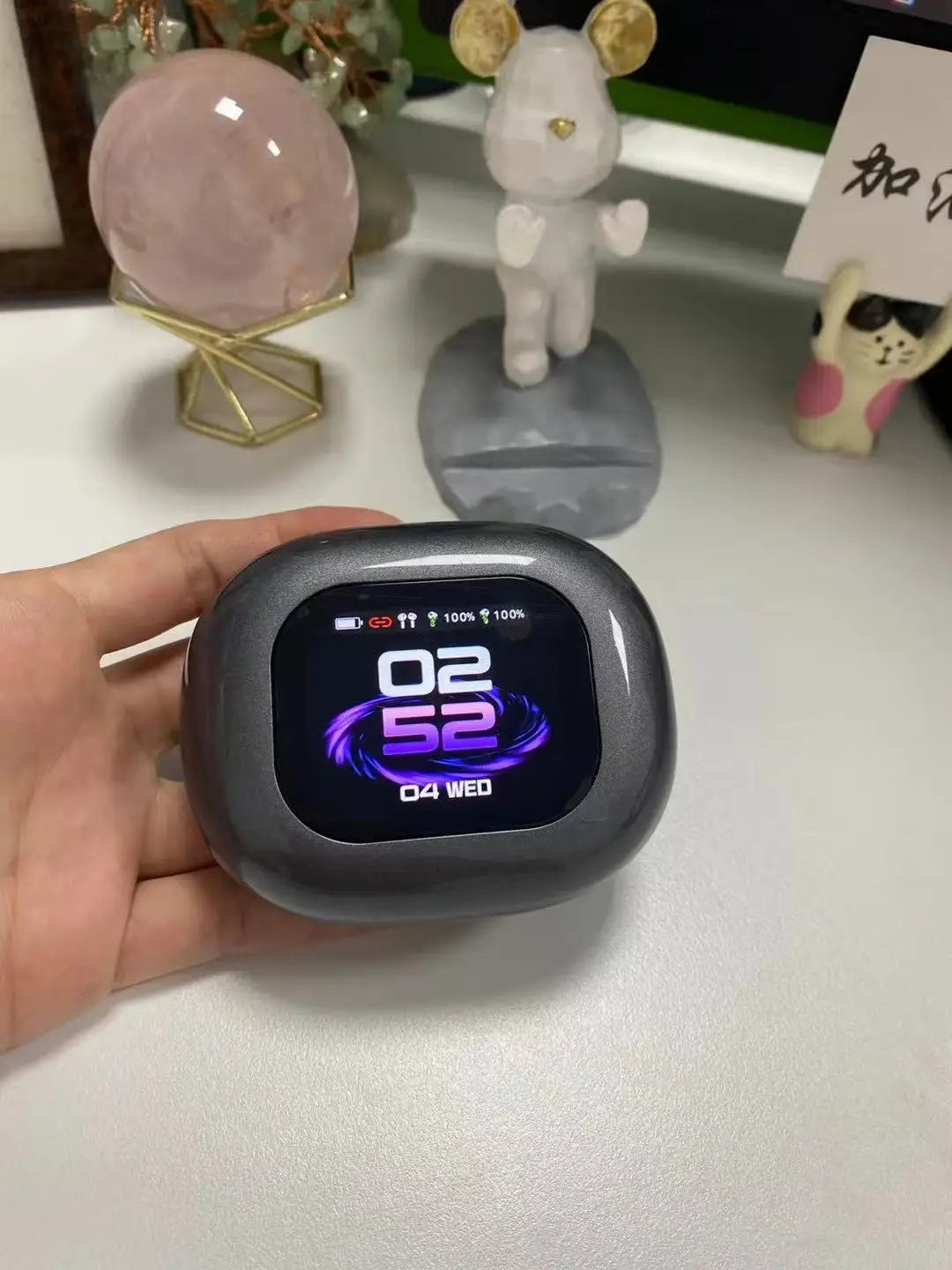 Pro Ear Hook Sports Touch Screen Custom Fit Wireless Earbuds V5.4 ENC IPX-6 Type-C 10-15h Battery