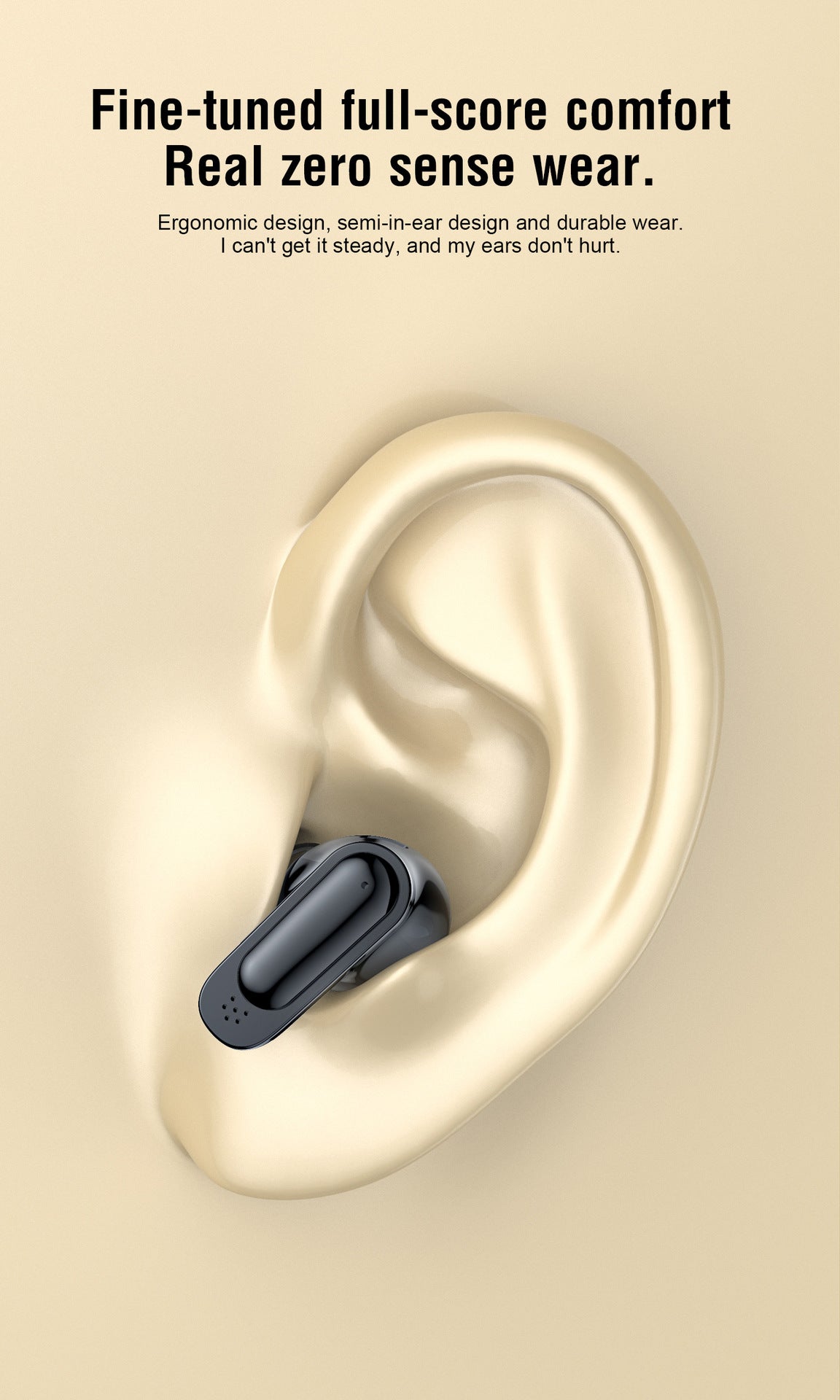 V11 Touch Screen Headphones ANC Bluetooth5.4 Noise Cancelling Earphones HiFi Stereo Wireless In-Ear ENC Earbuds With Mic