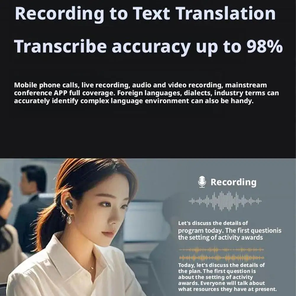 2025 NEW Bluetooth V6.0 Earphones TWS Sports Wireless Headphones AI Translator Earbuds In-Ear Noise Reduction Headsets With Mic