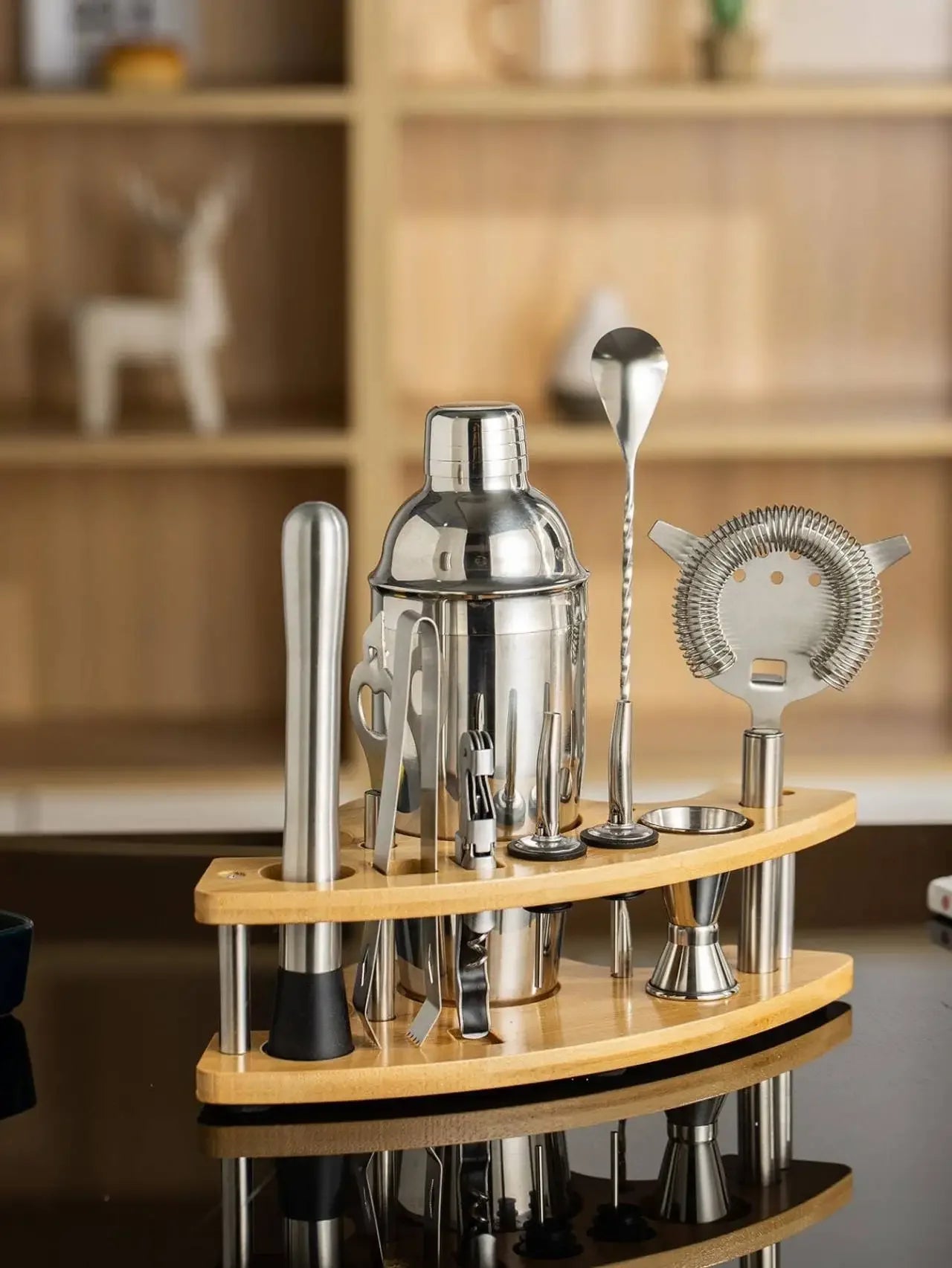 Cocktail Shaker Set Stainless Steel Bartender Kit Cocktail Mixer Wine Martini Boston Shaker Party Bar Tools
