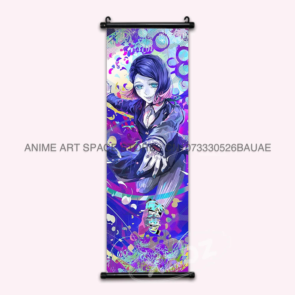 Demon Slayer Hanging Painting Anime Poster Wall Art Gift Kamado Tanjirou Canvas Scroll Picture Print Home Decor Kawaii Kids Room