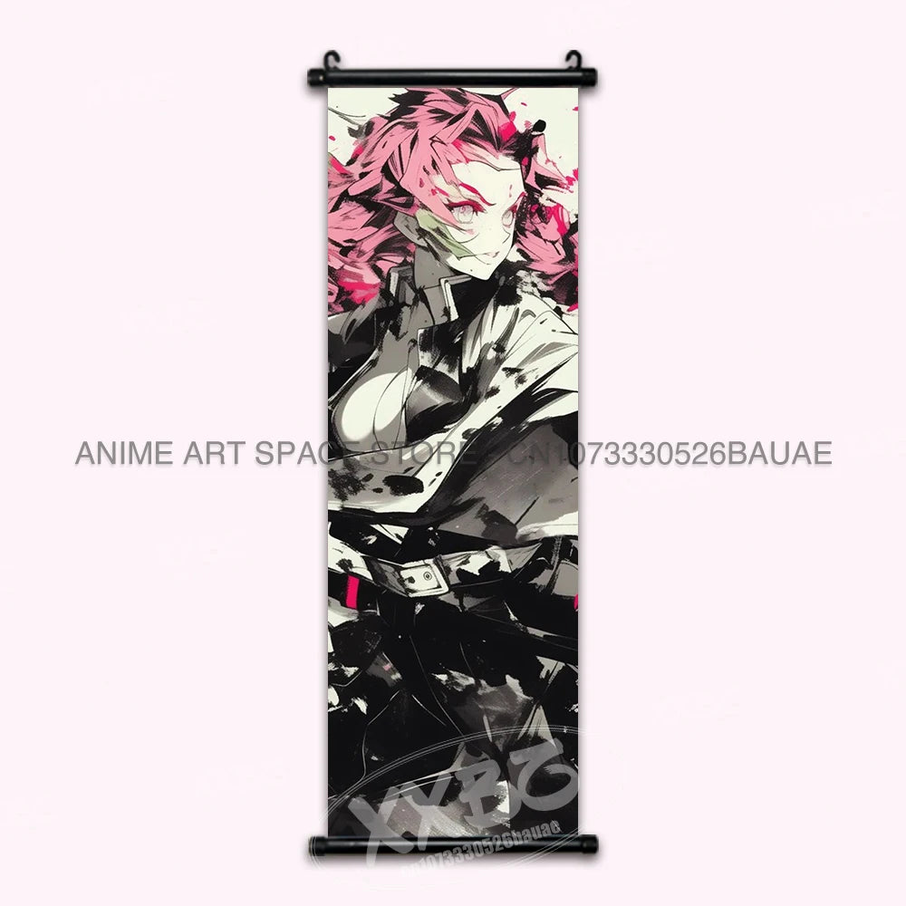 Demon Slayer Hanging Painting Kamado Tanjirou Home Decor Agatsuma Zenitsu Scroll Picture Hashibira Inosuke Anime Poster Wall Art
