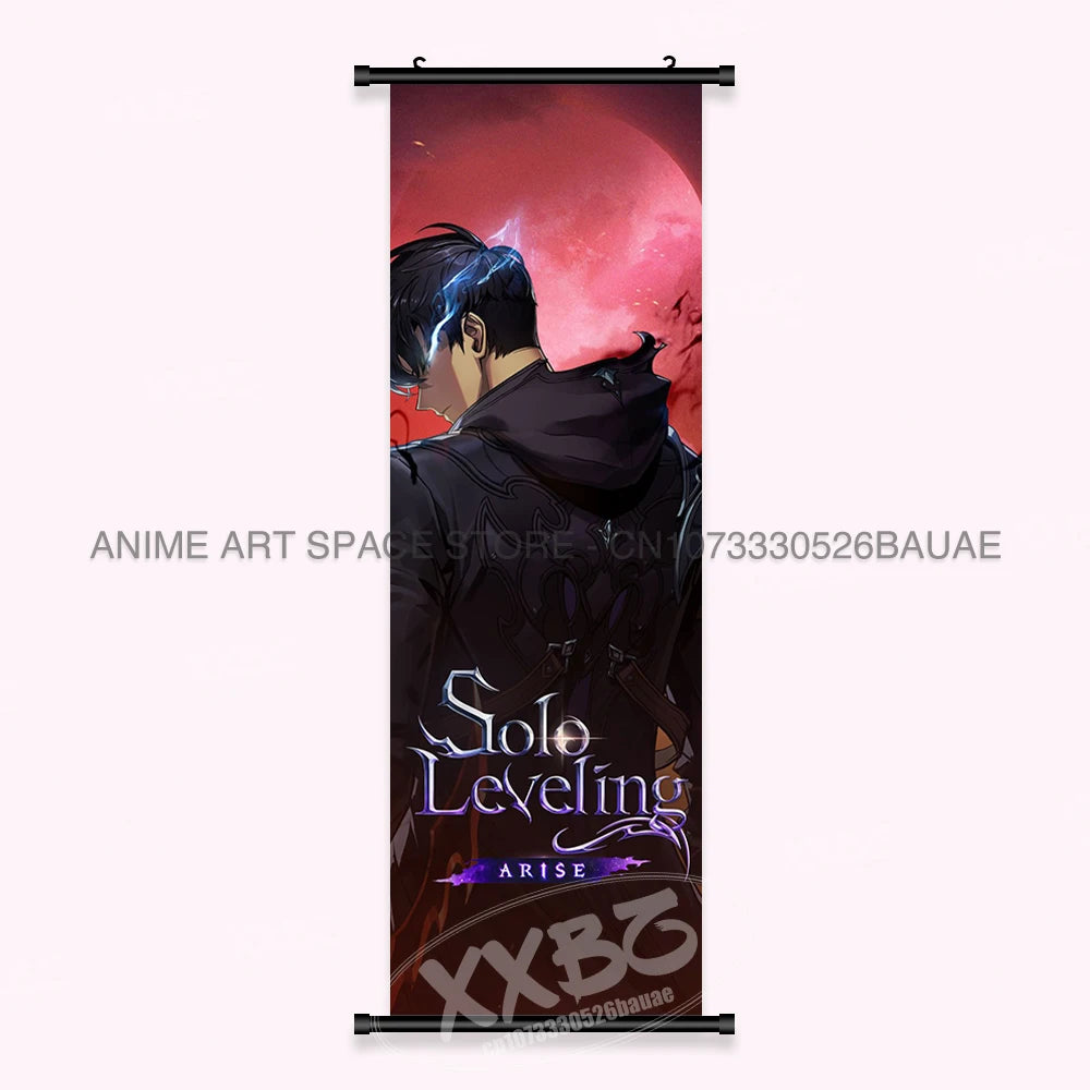 Hot Anime Solo Leveling Wall Artwork Canvas Scrolls Pictures Hanging Painting Print Poster Seong Jin Woo Home Decoration Mural