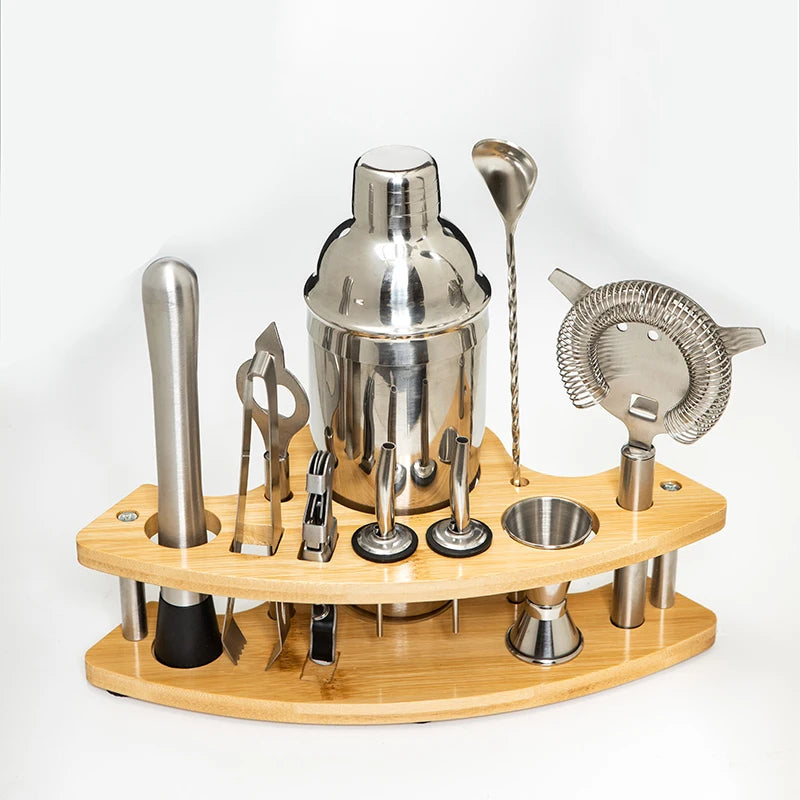 Cocktail Shaker Set Stainless Steel Bartender Kit Cocktail Mixer Wine Martini Boston Shaker Party Bar Tools