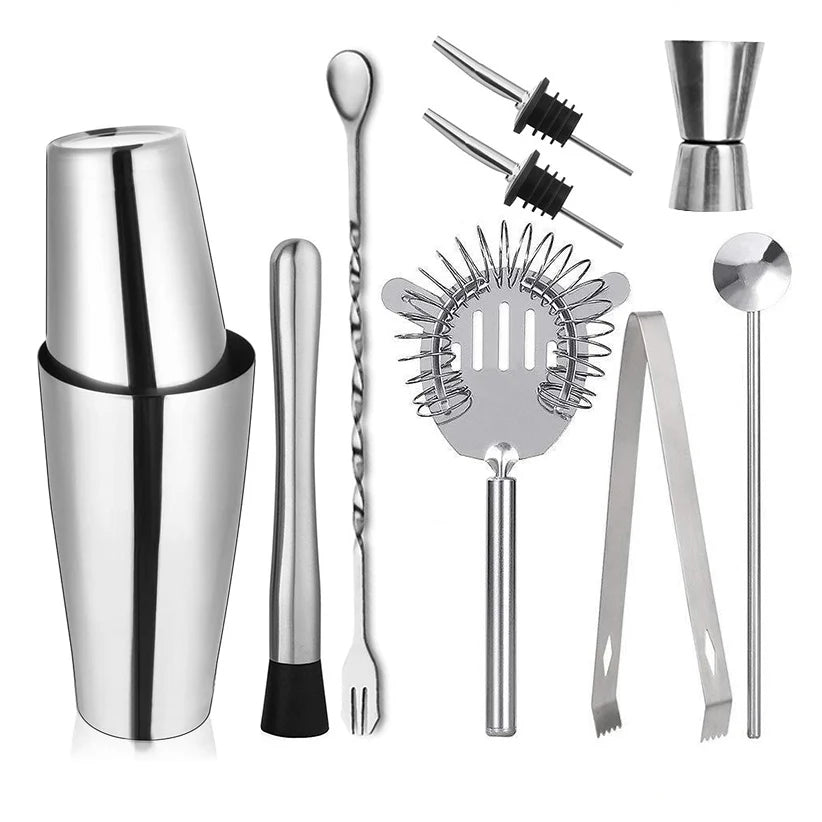 Cocktail Shaker Set Stainless Steel Bartender Kit Cocktail Mixer Wine Martini Boston Shaker Party Bar Tools