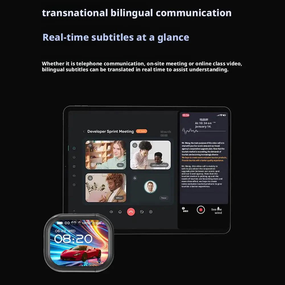 2025 NEW Bluetooth V6.0 Earphones TWS Sports Wireless Headphones AI Translator Earbuds In-Ear Noise Reduction Headsets With Mic