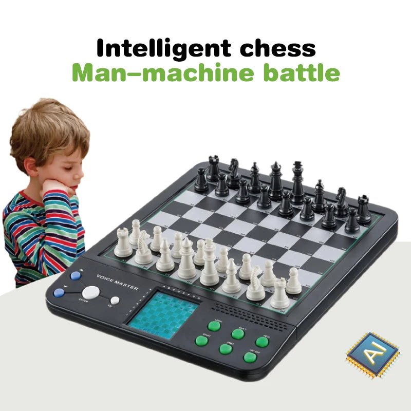 Electronic Chess Game Magnetic Chess Piece Sensory Board Screen Novice Learning Intelligent AI Against Single-player Chess
