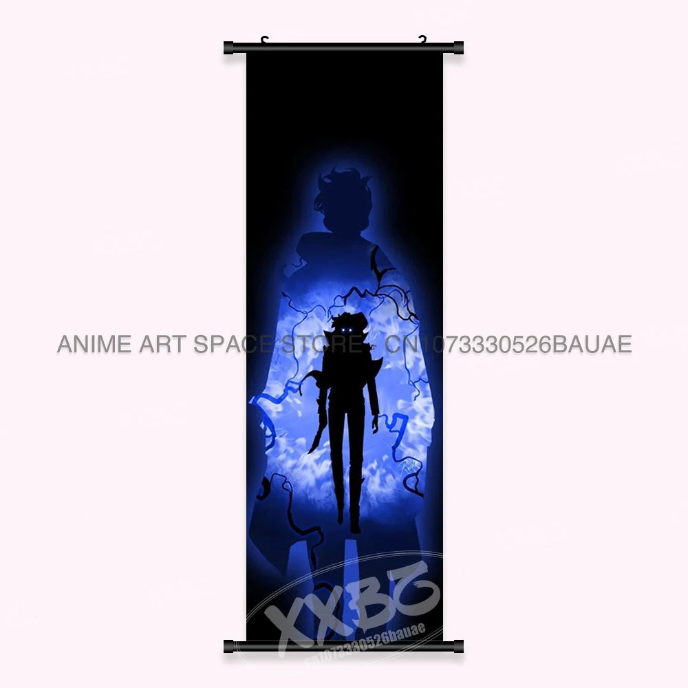 Hot Anime Solo Leveling Wall Artwork Canvas Scrolls Pictures Hanging Painting Print Poster Seong Jin Woo Home Decoration Mural