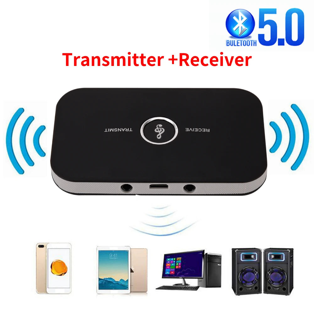 Bluetooth 5.0 Audio Transmitter Receiver RCA 3.5mm AUX Jack USB Dongle Stereo Music Wireless Adapter For Car PC TV