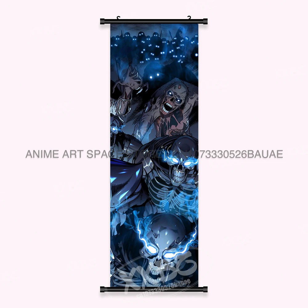 Hot Anime Solo Leveling Wall Artwork Canvas Scrolls Pictures Hanging Painting Print Poster Seong Jin Woo Home Decoration Mural