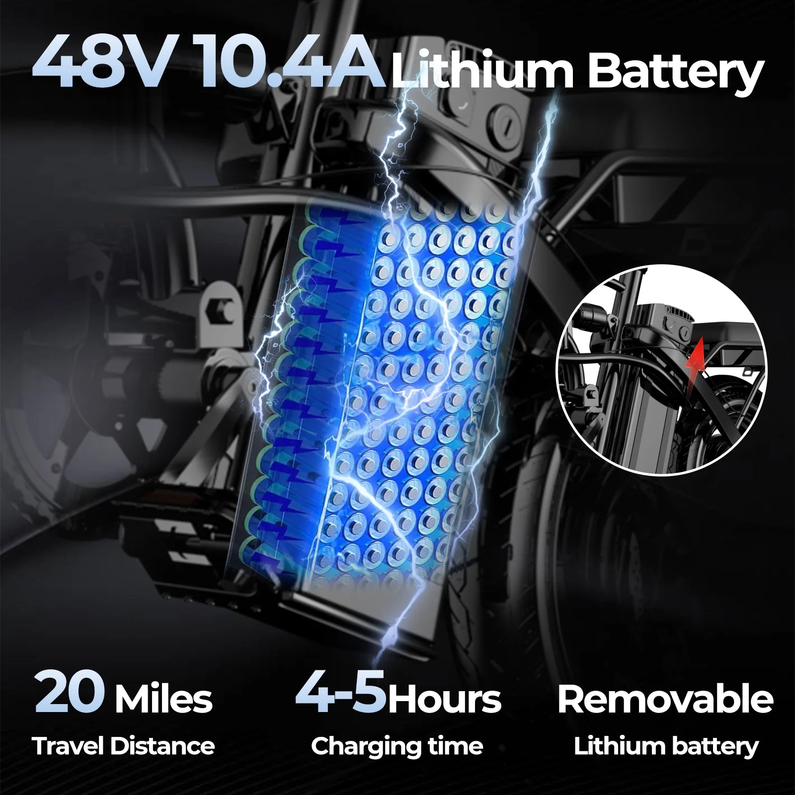 500W Dual Disc Brake Foldable Electric Bicycle 14 Inch 48V10.4Ah Battery 22 Miles Range 20MPH Max Speed with Seat And Basket 1Year Warranty