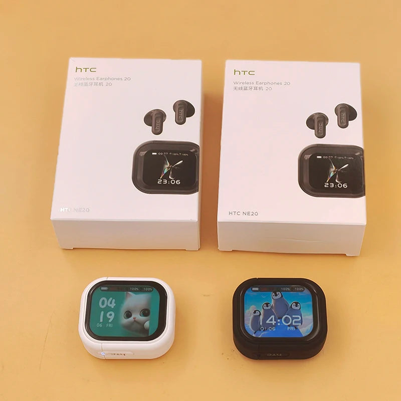HTC NE20 TWS Bluetooth V6.0 Earbuds AI Translator Wireless Sports Headphones with Noise Reduction In-Ear Headsets And Mic