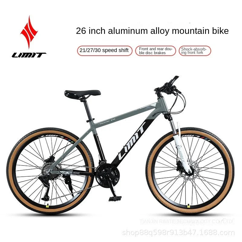 SKIG Straight-run LIMIT 26-inch Aluminum Alloy 21-speed Double Disc Brake Mountain Bike For Both Male And Female Students