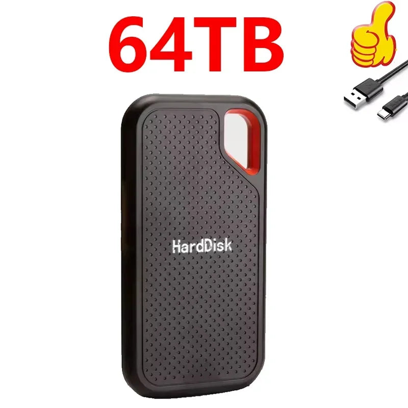 Portable SSD 1TB External Hard Drive 2TB 4TB High-Speed Hard Disk 256TB USB3.1 Type-C Solid State Drive for Laptop/Phone/MAC/PC