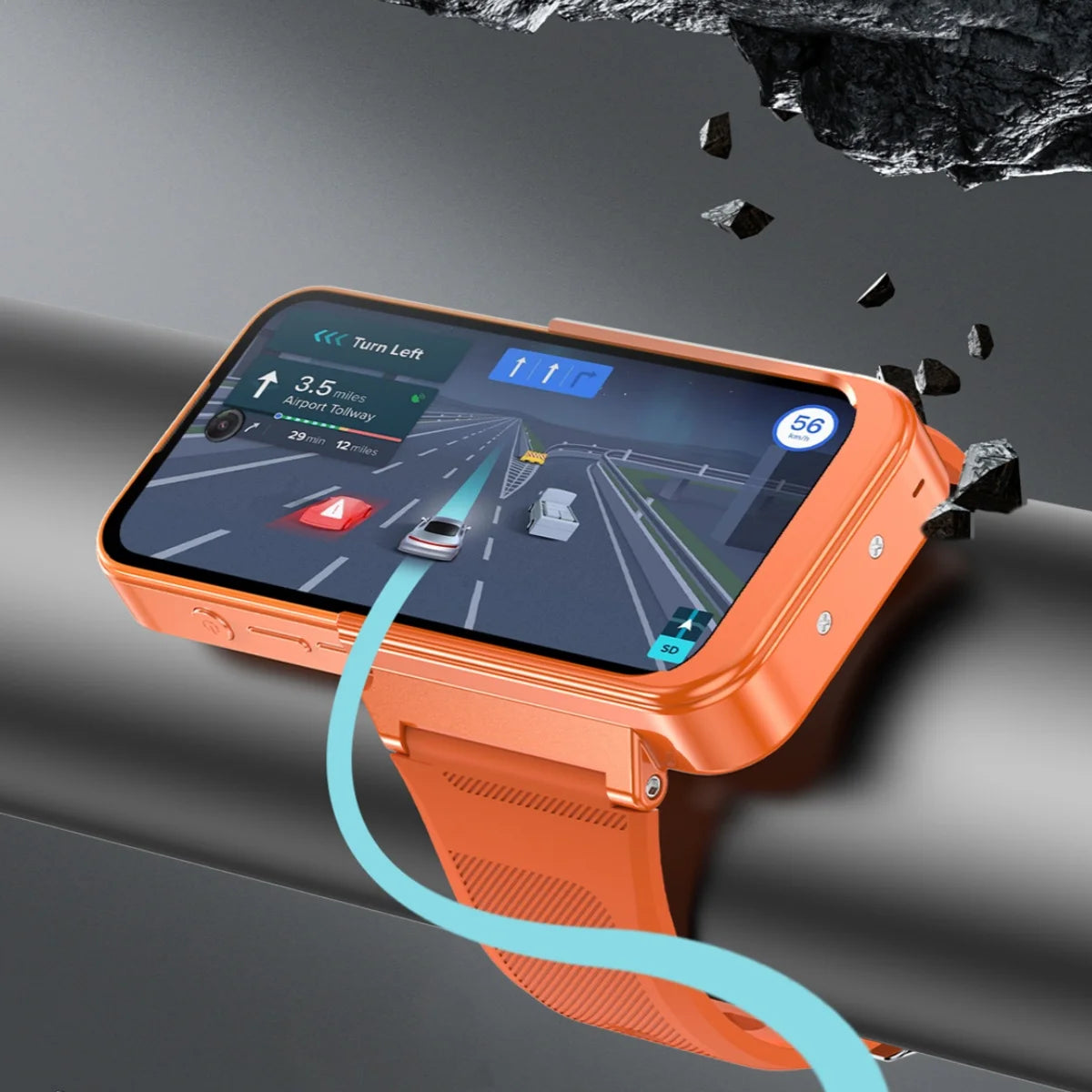 Q333 Mini Android 12.0 Smart Watch 3.97 Inches 8GB RAM 256GB ROM Dual SIM Standby Play Store 3G Little Smart Watch Phone
