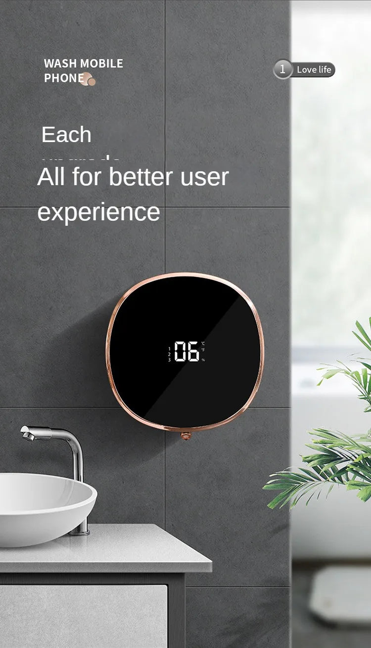280ml Smart Soap Dispenser Touchless Motion Sensor Washing Hand Device 1200mah Wall-Mounted Liquid Soap Dispenser for Home