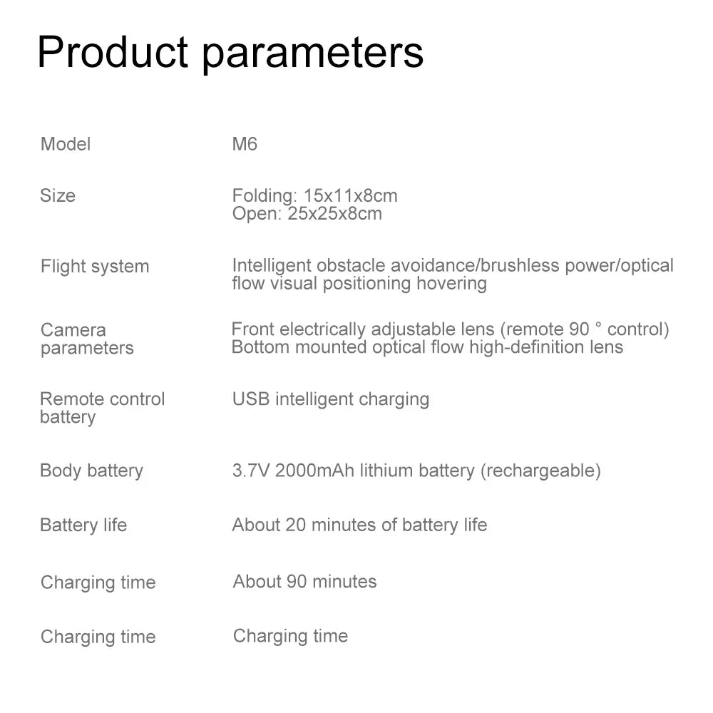 M6 Drone Brushless Motor Professional 8K HD Aerial Photography Obstacle Avoidance UAV Four-Rotor Helicopter Toys