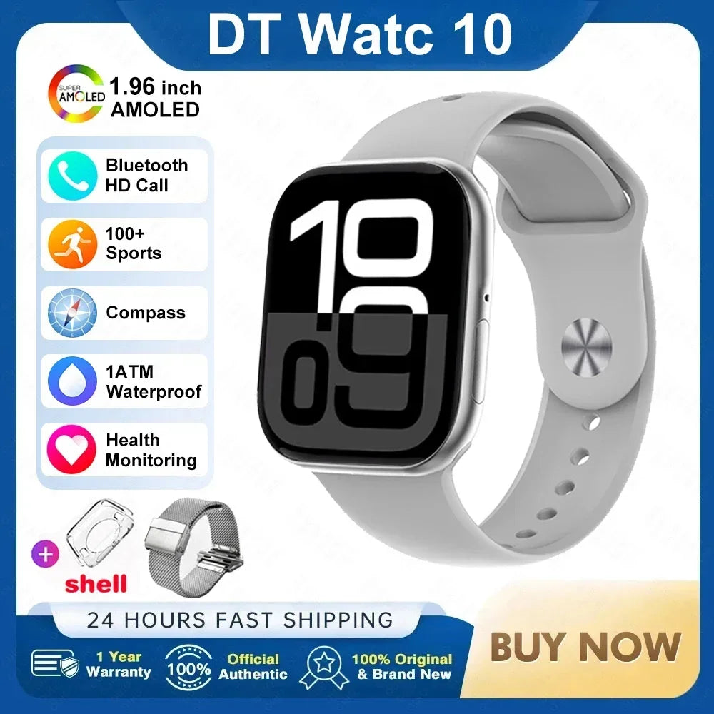 32GB Memory HD AMOLED Smart Watch with NFC Compass Bluetooth Call Waterproof for Men And Women Fitness Tracker with Music Control