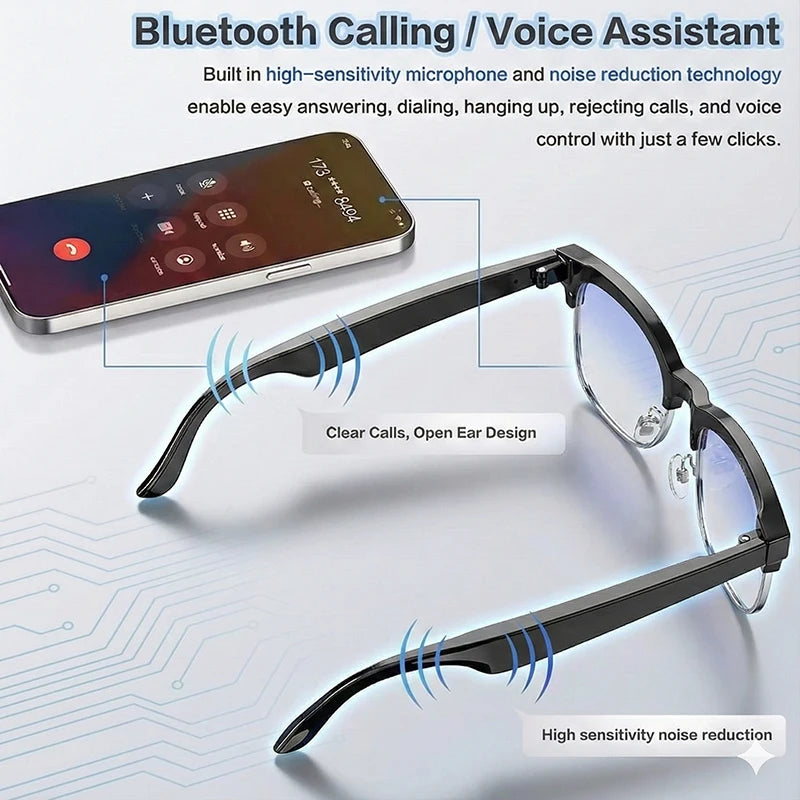 Smart Glasses With Camera Video Recording AI Photo Recognition Bluetooth Call Translation Voice Sunglasses Men