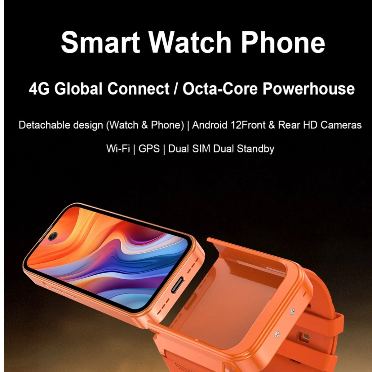 Q333 Mini Android 12.0 Smart Watch 3.97 Inches 8GB RAM 256GB ROM Dual SIM Standby Play Store 3G Little Smart Watch Phone