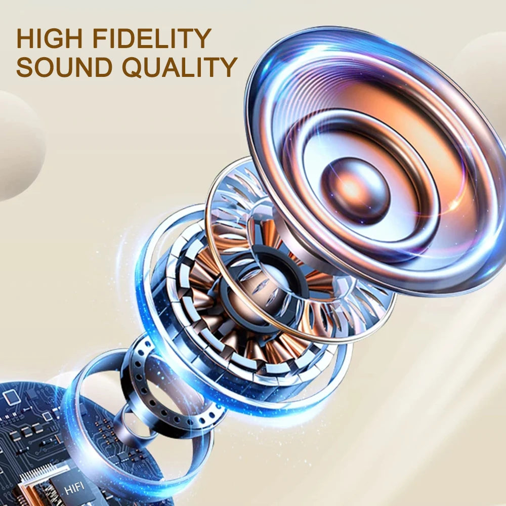 Full Touch Screen Headphones ANC Bluetooth 5.4 Noise Cancelling Earphones Wireless In-Ear ENC Earbuds With Mic for Smartphone