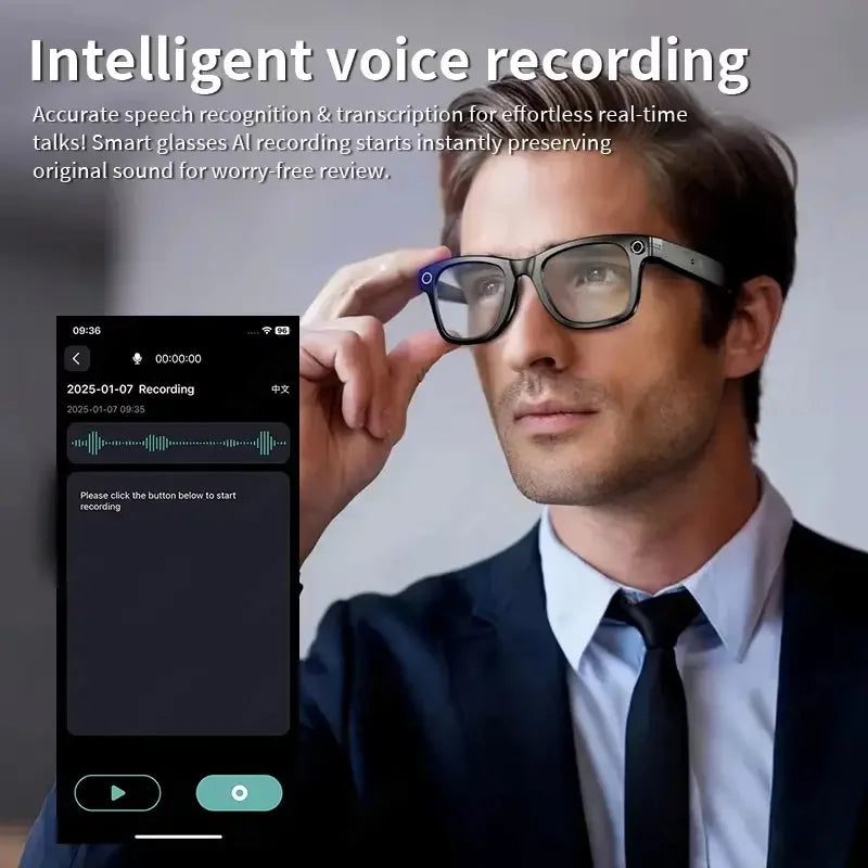 AI for Meta Smart Glasses 8MP Camera Video Recording 100+ Languages Translation Sunglasses Bluetooth Call Music Play