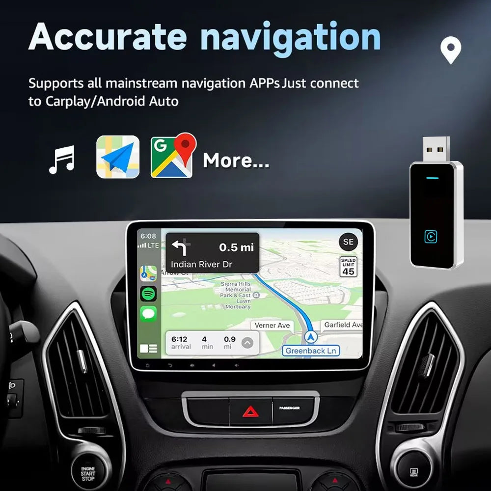 SKILLDRIVE Wireless CarPlay Adapter Wired to Wireless CarPlay for Volvo Benz Audi Hyundai VW Mazda Cadillac Wired CarPlay Car