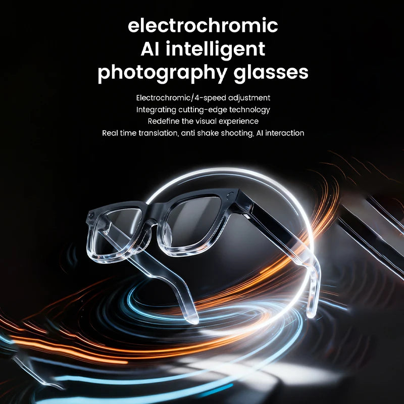 Smart Glasses 800W HD Photo Video AI Record Translation Touch Photochromic Lenses Bluetooth Call Music Multifunction Glasses