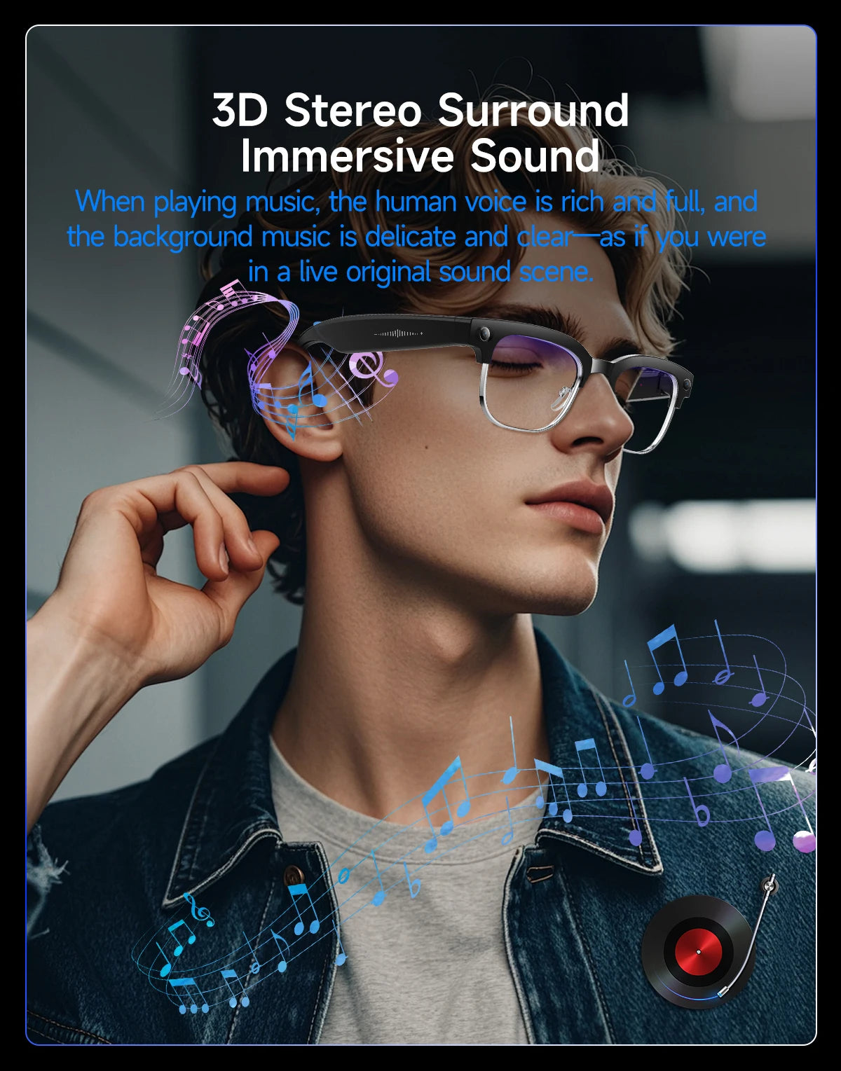 Smart Glasses With Camera Video Recording AI Photo Recognition Bluetooth Call Translation Voice Sunglasses Men