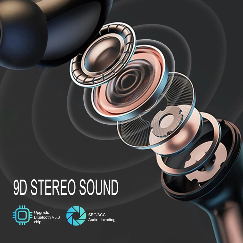 MONSTER Tws Wireless Bluetooth Earphones HD Stereo Sound Earbuds Headphones Charging Box LCD Touch Display Sports In-Ear Headset