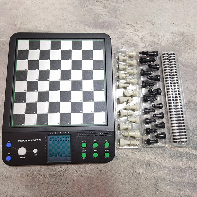 Electronic Chess Game Magnetic Chess Piece Sensory Board Screen Novice Learning Intelligent AI Against Single-player Chess