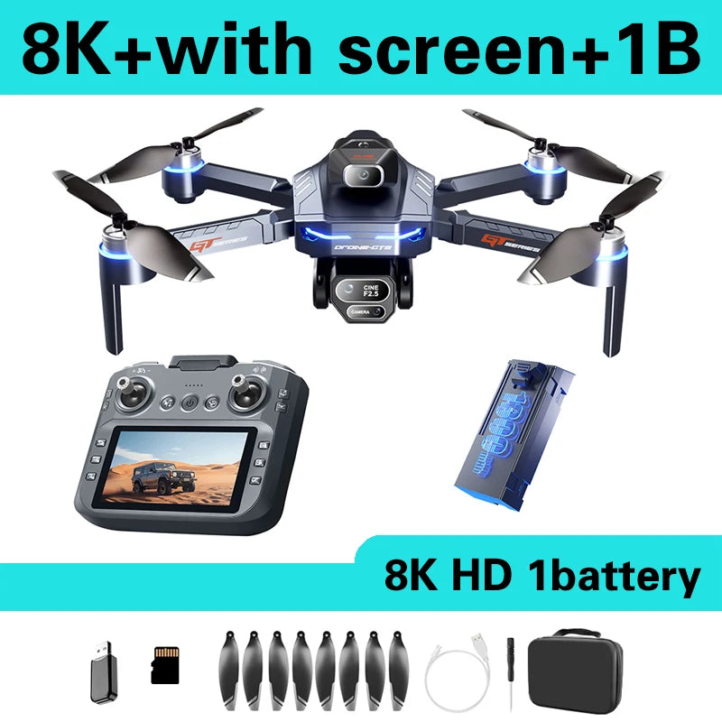 Xiaomi Mijia GT8 FPV Drone 8K HD Three Camera 5G Wifi Brushless Motor Aerial Photography RC Quadcopter with Optical Flow