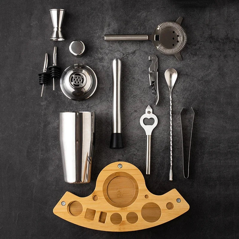 Cocktail Shaker Set Stainless Steel Bartender Kit Cocktail Mixer Wine Martini Boston Shaker Party Bar Tools