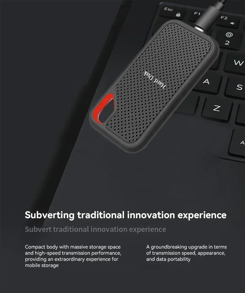 Portable SSD 1TB External Hard Drive 2TB 4TB High-Speed Hard Disk 256TB USB3.1 Type-C Solid State Drive for Laptop/Phone/MAC/PC