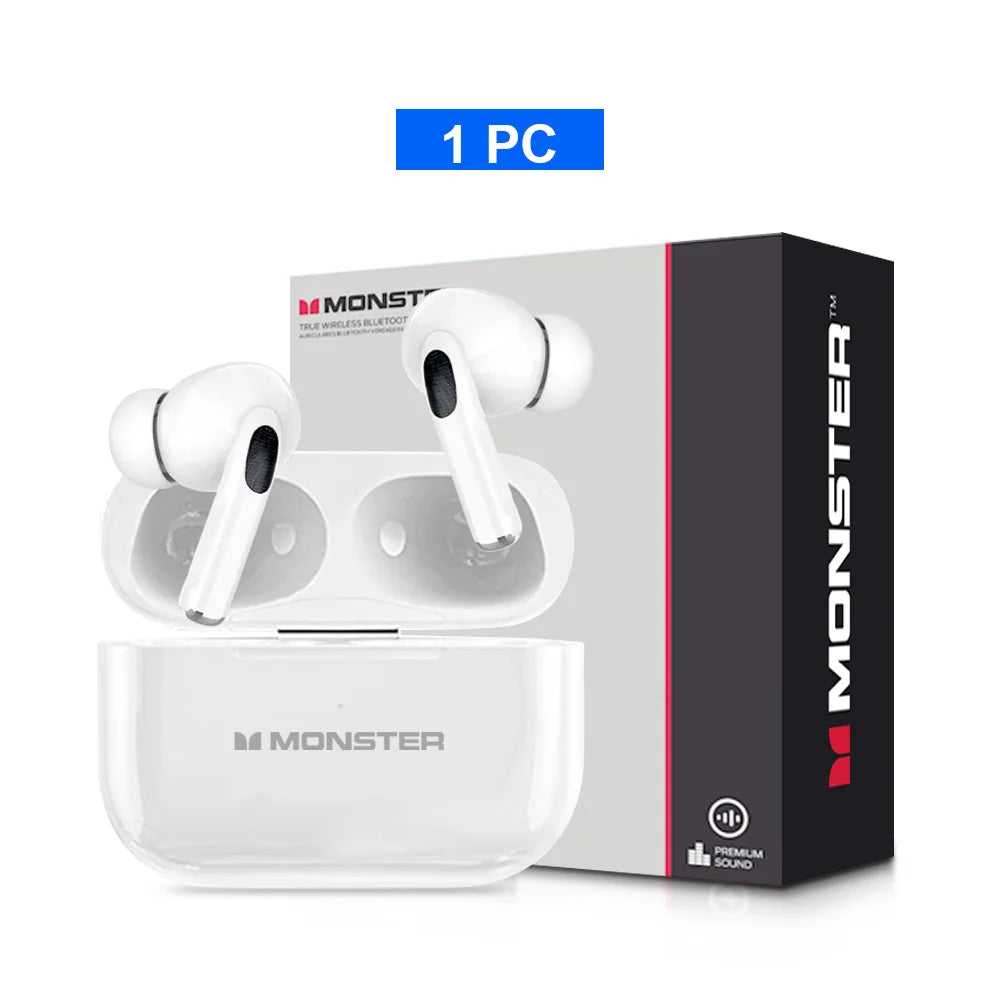 MONSTER Tws Wireless Bluetooth Earphones HD Stereo Sound Earbuds Headphones Charging Box LCD Touch Display Sports In-Ear Headset