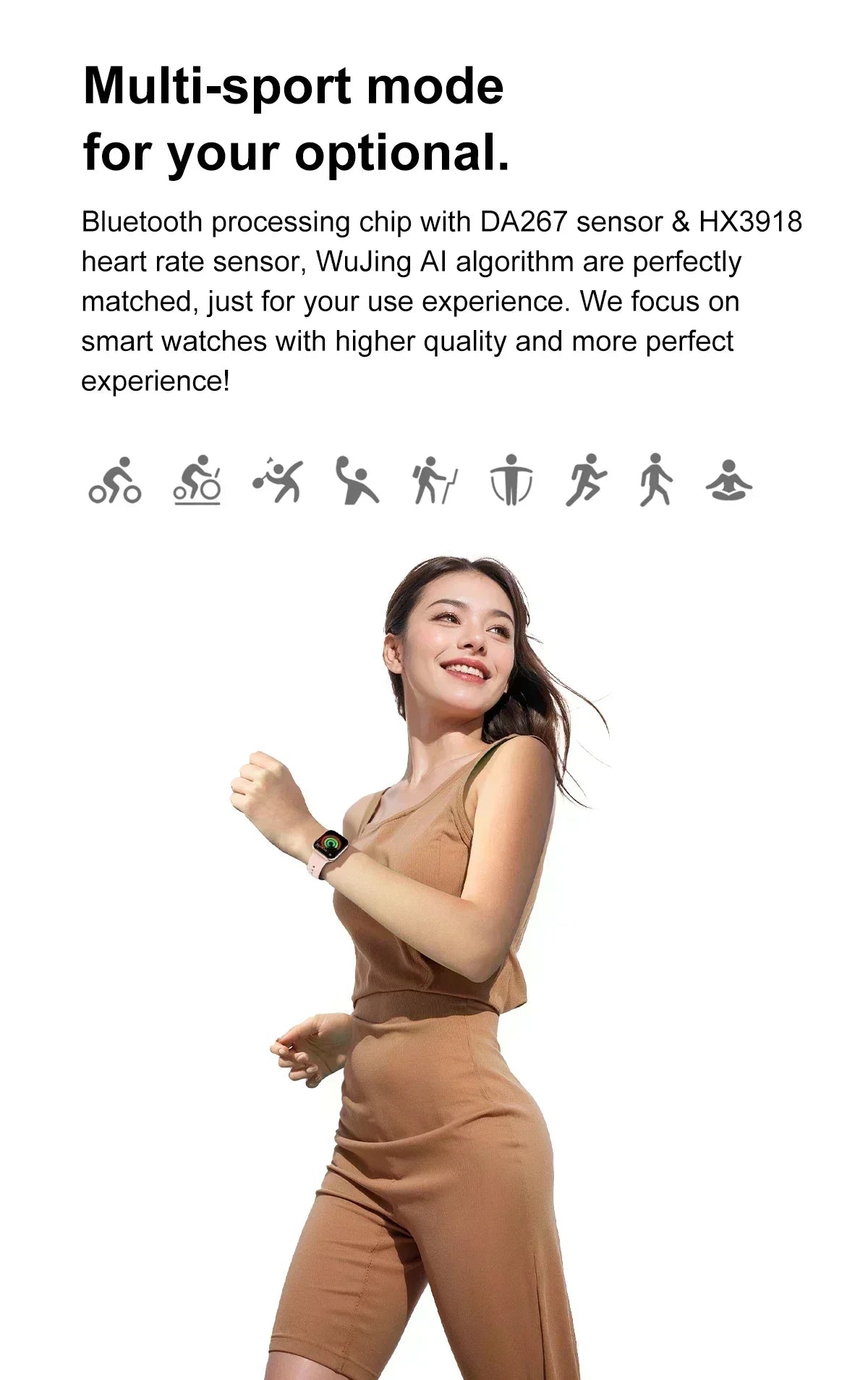 Smart Watch 4G Music Video Bluetooth Call Waterproof for Android iOS with TWS Earphones 1.96' AMOLED HD Touch Screen