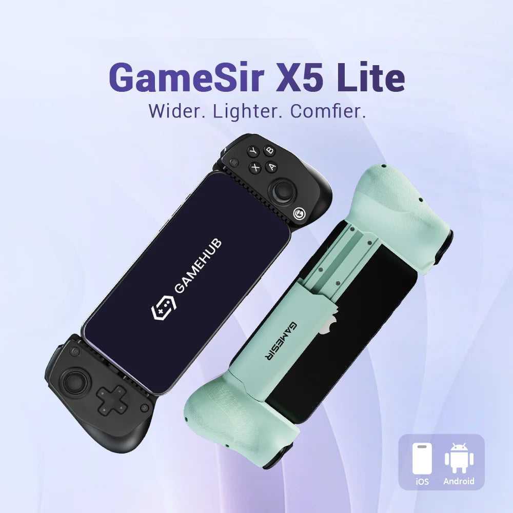 GameSir X5 Lite Game Controller for Android, iPhone 16/15, iPad mini - Hall Effect Joysticks, App Support for Mobile Gaming